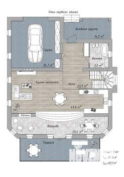 Коттедж 451м², 2-этажный, участок 9 сот.