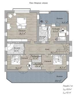 Дом 451м², 2-этажный, участок 9 сот.