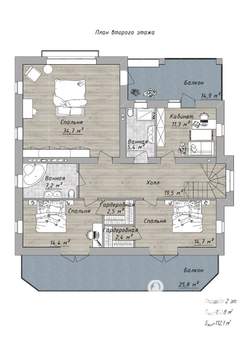 Коттедж 451м², 2-этажный, участок 9 сот.
