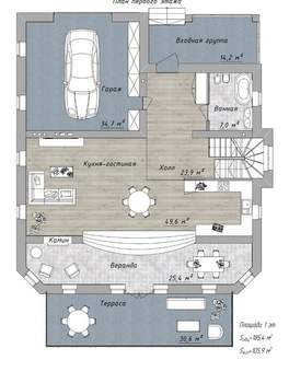 Дом 451м², 2-этажный, участок 9 сот.