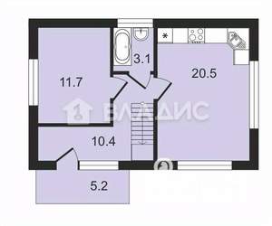 Дом 94м&sup2;, 4-этажный, участок 8 сот.  