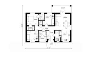 Дом 124м², 1-этажный, участок 9 сот.  