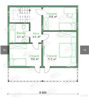 Дом 146м², 2-этажный, участок 9 сот.  
