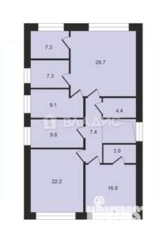 Дом 240м², 2-этажный, участок 8 сот.  
