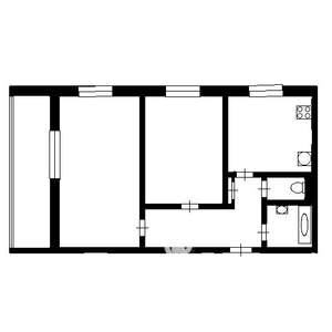 2-к квартира, на длительный срок, 55м2, 2/5 этаж