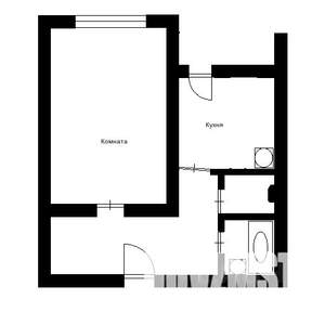 1-к квартира, на длительный срок, 39м2, 1/5 этаж
