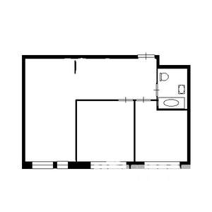 2-к квартира, на длительный срок, 44м2, 1/4 этаж