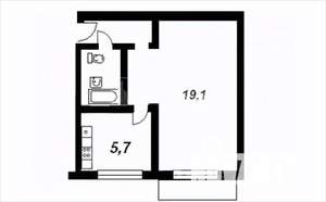 1-к квартира, на длительный срок, 31м2, 3/5 этаж