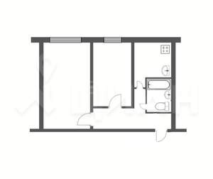 2-к квартира, на длительный срок, 43м2, 5/5 этаж