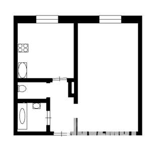 1-к квартира, на длительный срок, 32м2, 6/6 этаж