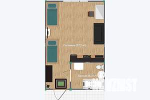 1-к квартира, посуточно, 30м2, 17/17 этаж