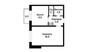 1-к квартира, на длительный срок, 39м2, 5/9 этаж
