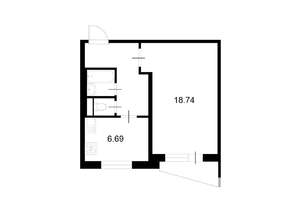 1-к квартира, на длительный срок, 33м2, 1/9 этаж