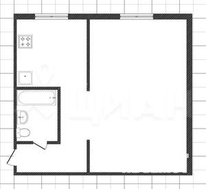 1-к квартира, на длительный срок, 31м2, 2/2 этаж