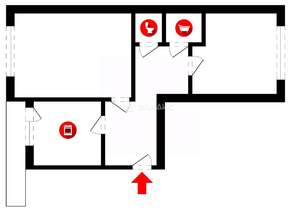 2-к квартира, на длительный срок, 55м2, 5/5 этаж