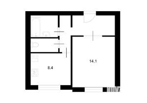 1-к квартира, на длительный срок, 34м2, 1/5 этаж
