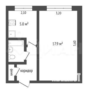 1-к квартира, на длительный срок, 30м2, 1/5 этаж