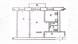 2-к квартира, на длительный срок, 46м2, 5/5 этаж