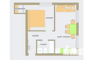1-к квартира, посуточно, 36м2, 3/5 этаж