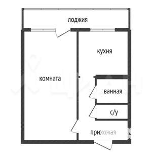 1-к квартира, на длительный срок, 28м2, 5/9 этаж