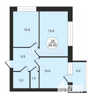 2-к квартира, на длительный срок, 49м2, 7/10 этаж