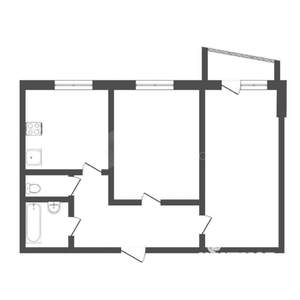 2-к квартира, на длительный срок, 51м2, 4/10 этаж
