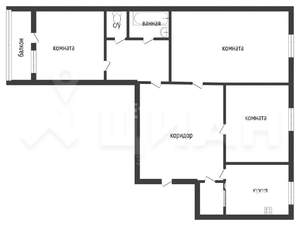 3-к квартира, на длительный срок, 67м2, 3/5 этаж