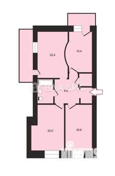3-к квартира, на длительный срок, 102м2, 4/6 этаж