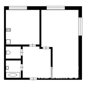 1-к квартира, на длительный срок, 38м2, 3/3 этаж