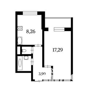 1-к квартира, на длительный срок, 42м2, 1/9 этаж