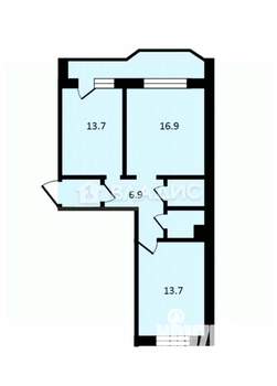 2-к квартира, на длительный срок, 56м2, 3/9 этаж