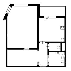 1-к квартира, на длительный срок, 42м2, 5/5 этаж