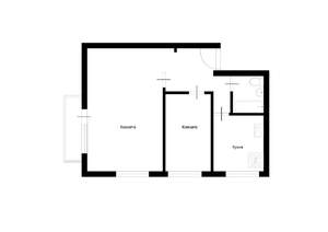 2-к квартира, на длительный срок, 40м2, 2/3 этаж