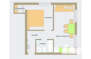 1-к квартира, посуточно, 36м2, 3/5 этаж