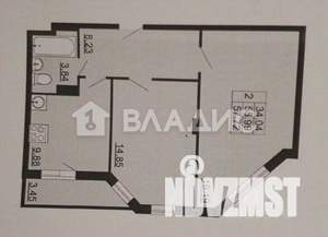 2-к квартира, на длительный срок, 56м2, 3/12 этаж