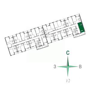 Студия квартира, строящийся дом, 25м2, 8/17 этаж