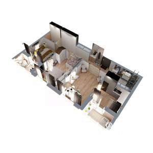 3-к квартира, строящийся дом, 74м2, 1/17 этаж