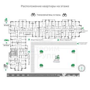 1-к квартира, вторичка, 49м2, 5/17 этаж