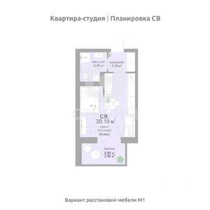 Студия квартира, вторичка, 30м2, 17/17 этаж