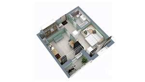 1-к квартира, строящийся дом, 39м2, 14/17 этаж