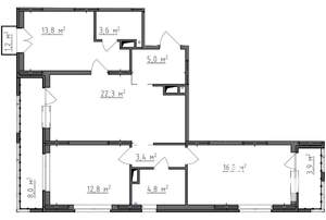 3-к квартира, вторичка, 89м2, 5/9 этаж