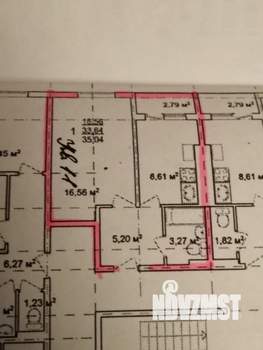 1-к квартира, вторичка, 35м2, 3/3 этаж