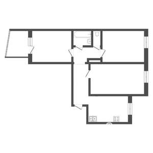 3-к квартира, вторичка, 68м2, 2/5 этаж
