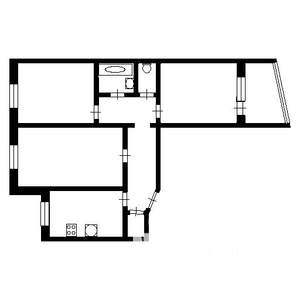 3-к квартира, вторичка, 68м2, 5/5 этаж
