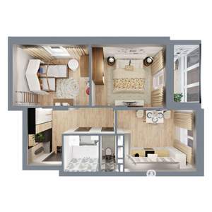 2-к квартира, строящийся дом, 51м2, 1/17 этаж