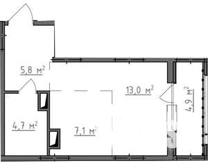 Студия квартира, вторичка, 33м2, 2/9 этаж