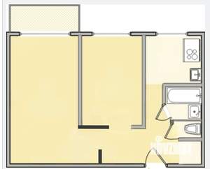 2-к квартира, вторичка, 44м2, 6/9 этаж