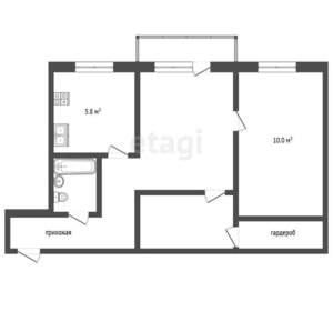 2-к квартира, вторичка, 44м2, 2/5 этаж