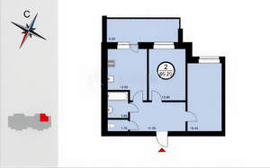2-к квартира, вторичка, 61м2, 1/8 этаж