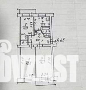 3-к квартира, вторичка, 63м2, 5/5 этаж